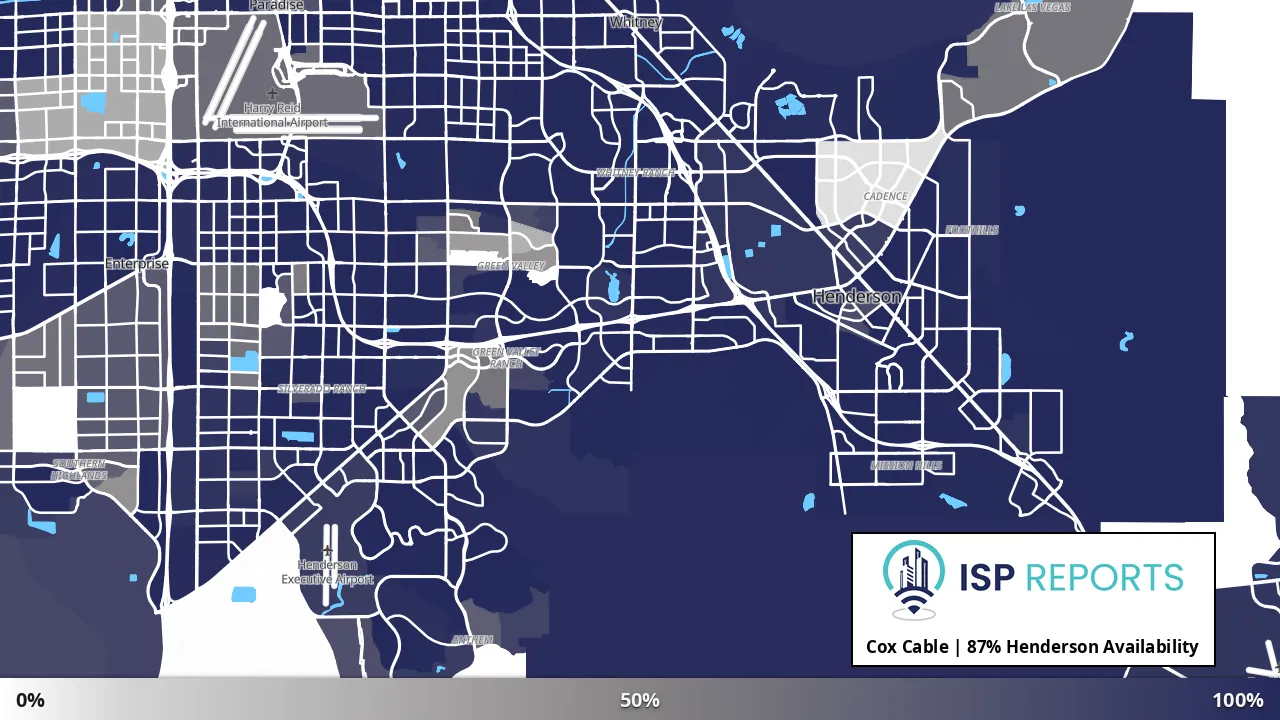 Henderson, NV map of internet availability