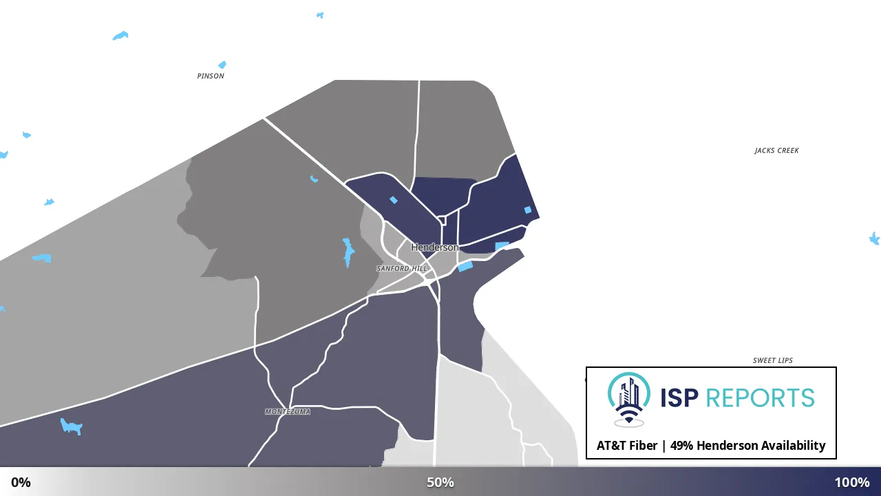 Henderson, TN map of internet availability