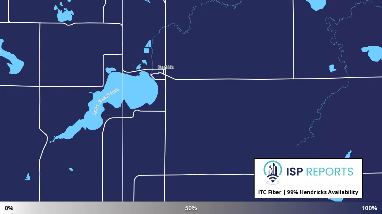 Hendricks, MN map of internet availability