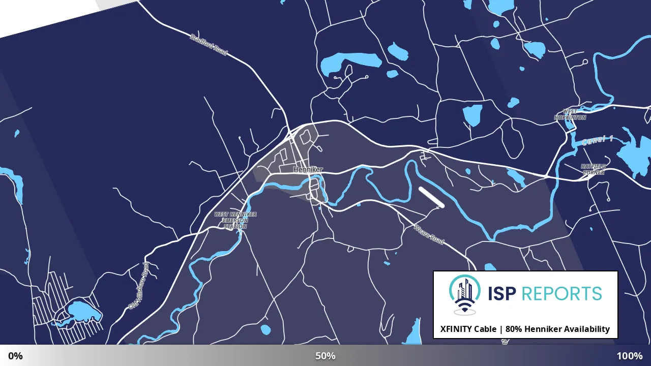 Henniker, NH map of internet availability
