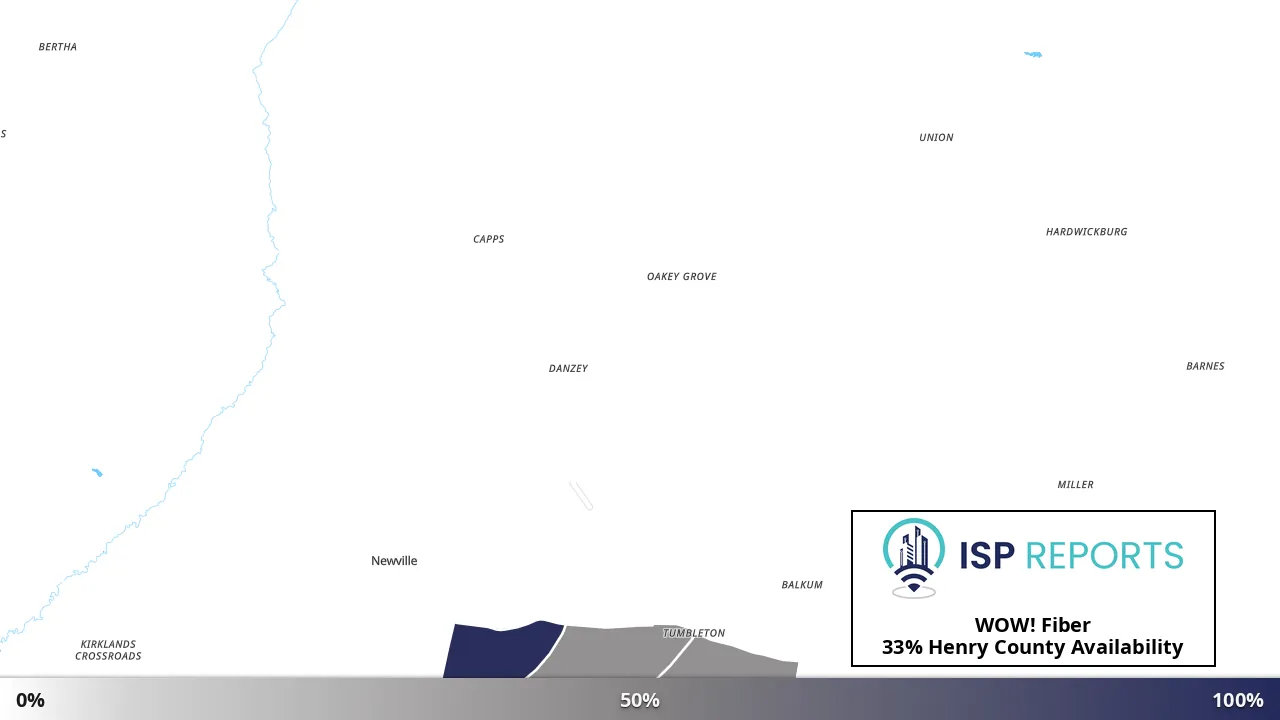 Henry County, AL map of internet availability