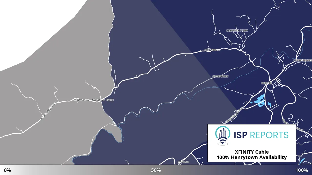 Henrytown, VA map of internet availability