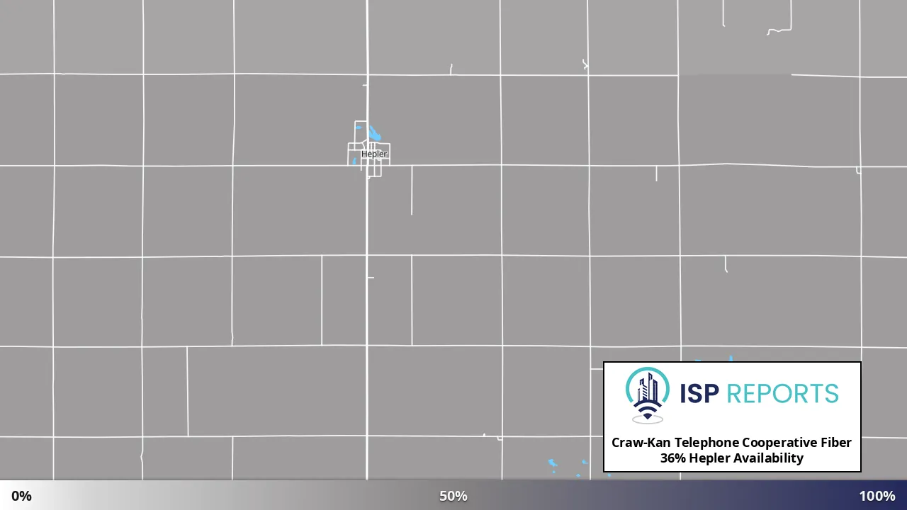 Hepler, KS map of internet availability