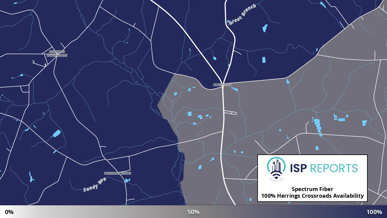 Herrings Crossroads, NC map of internet availability