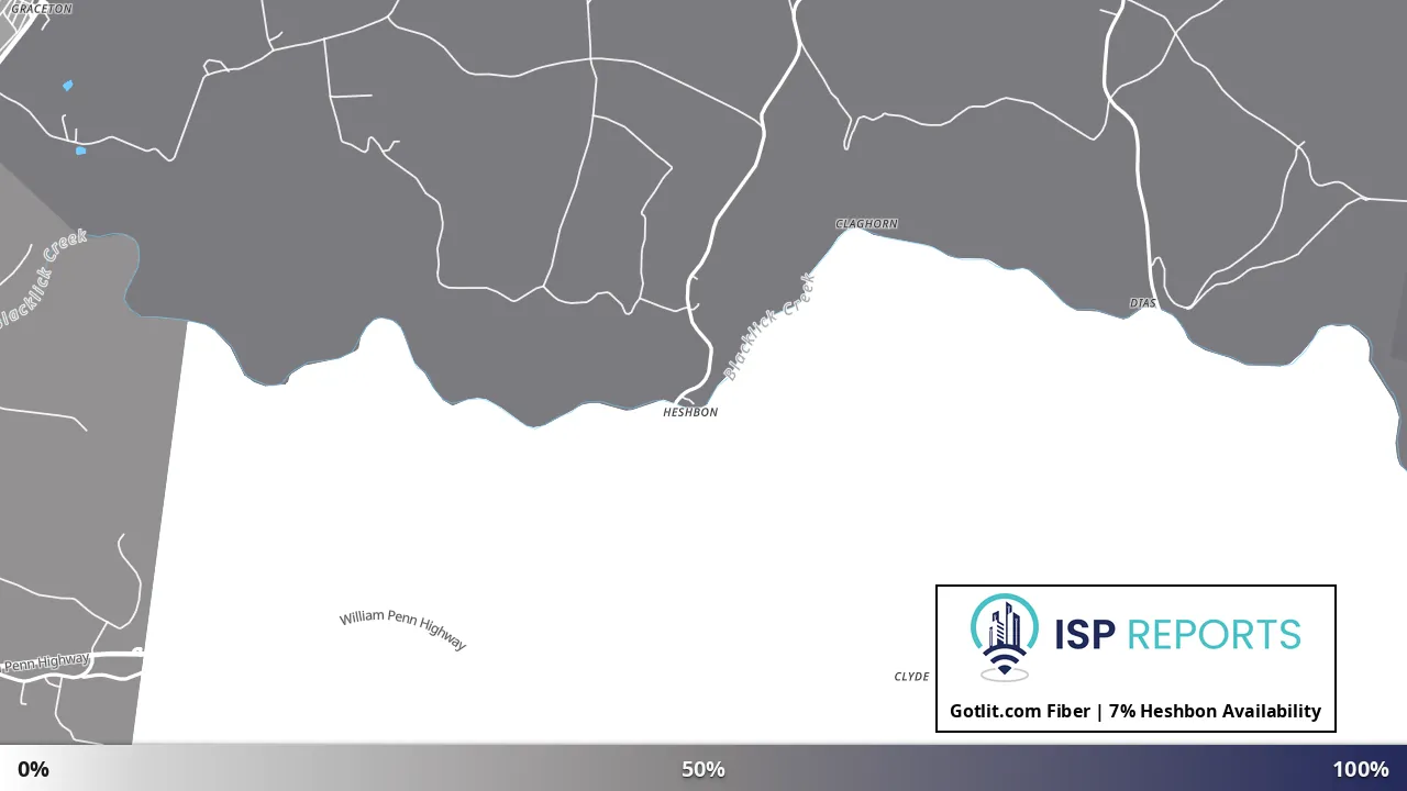 Heshbon, PA map of internet availability