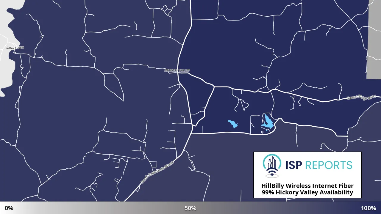 Hickory Valley, AR map of internet availability