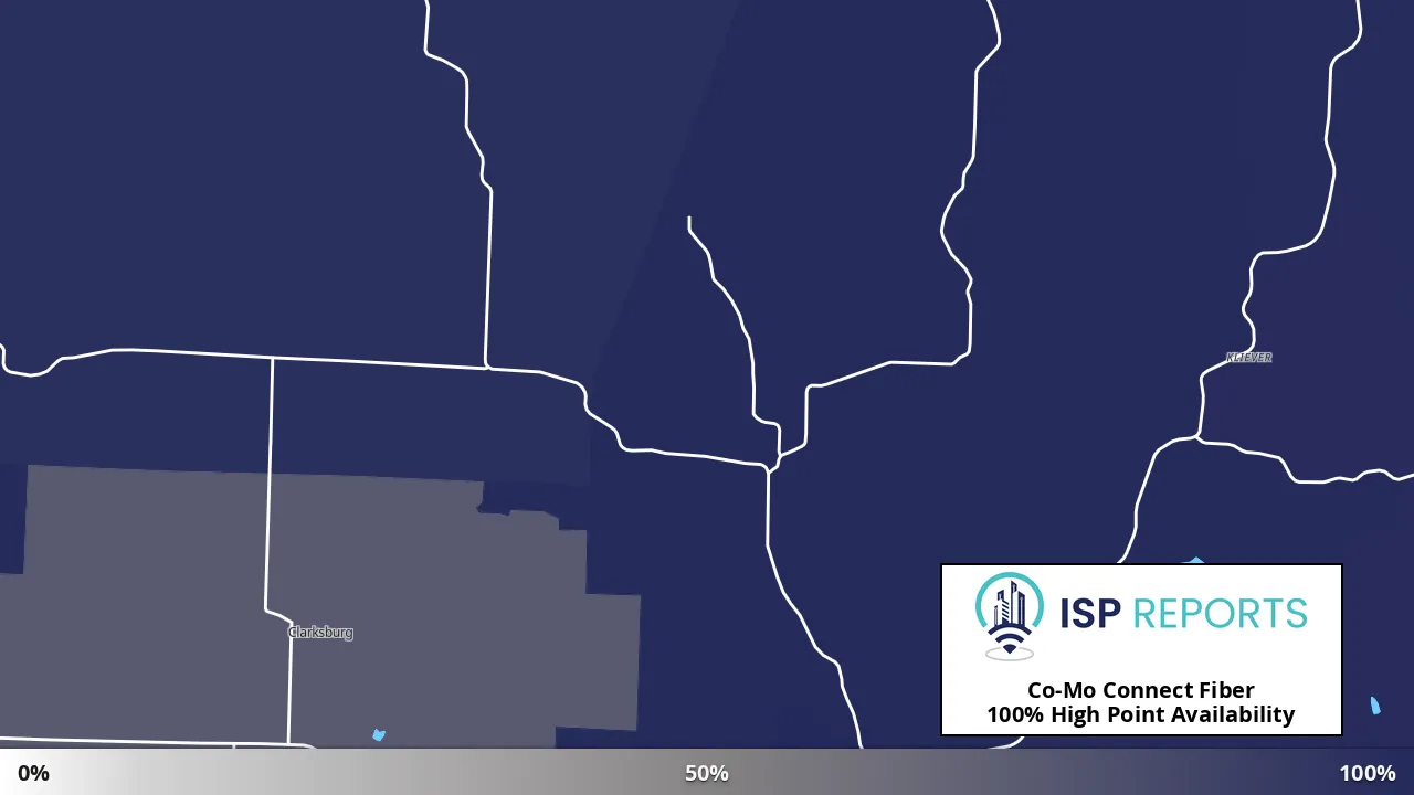 High Point, MO map of internet availability