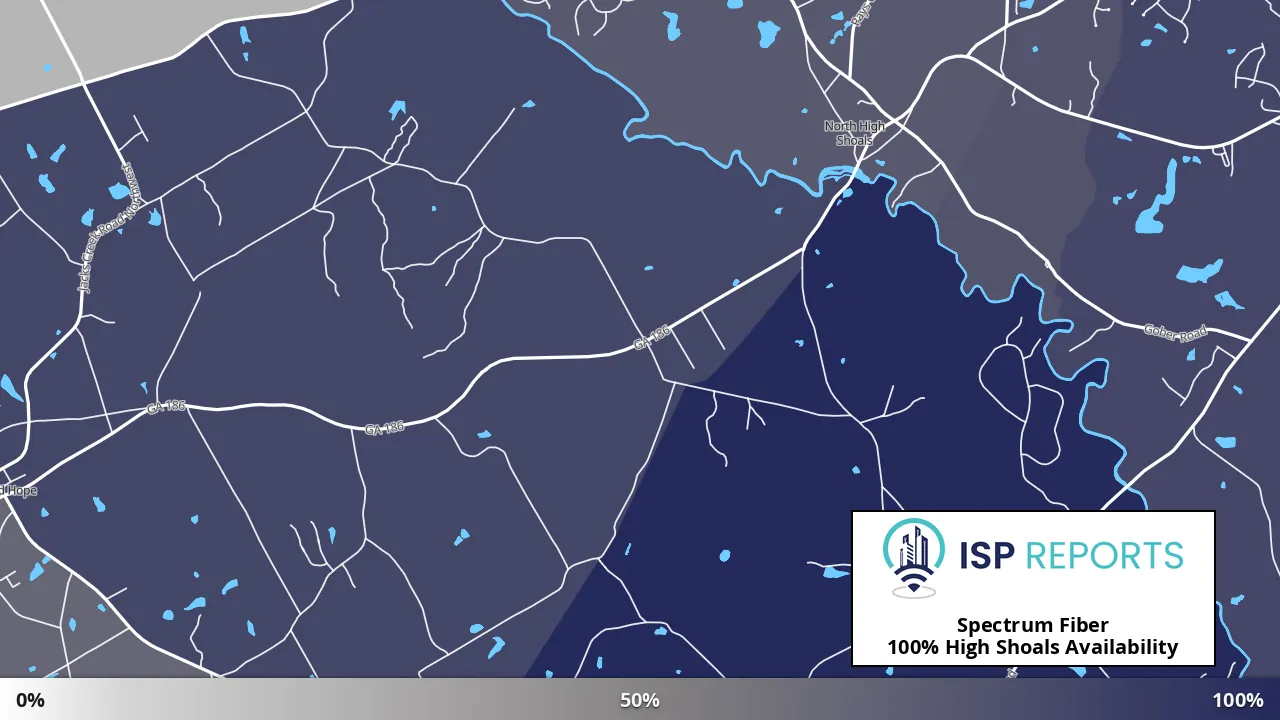High Shoals, GA map of internet availability