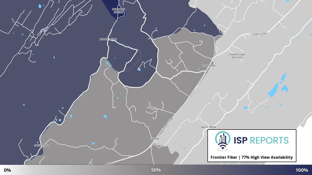 High View, WV map of internet availability