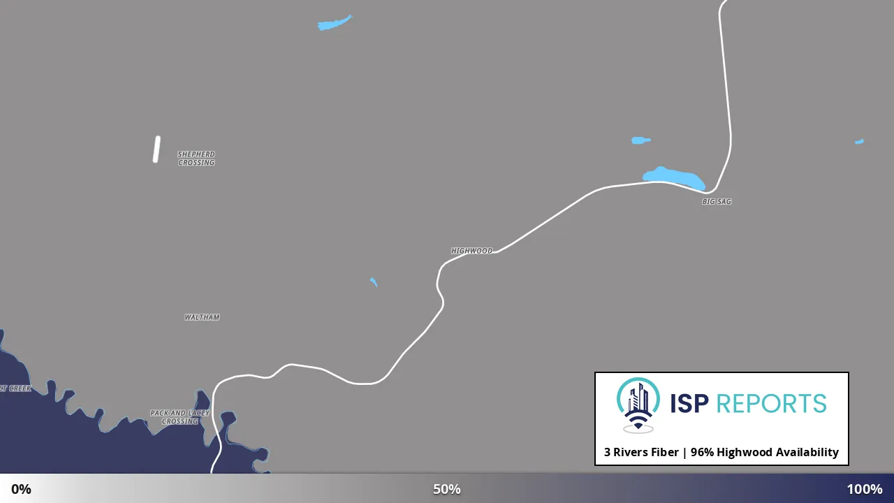 Highwood, MT map of internet availability