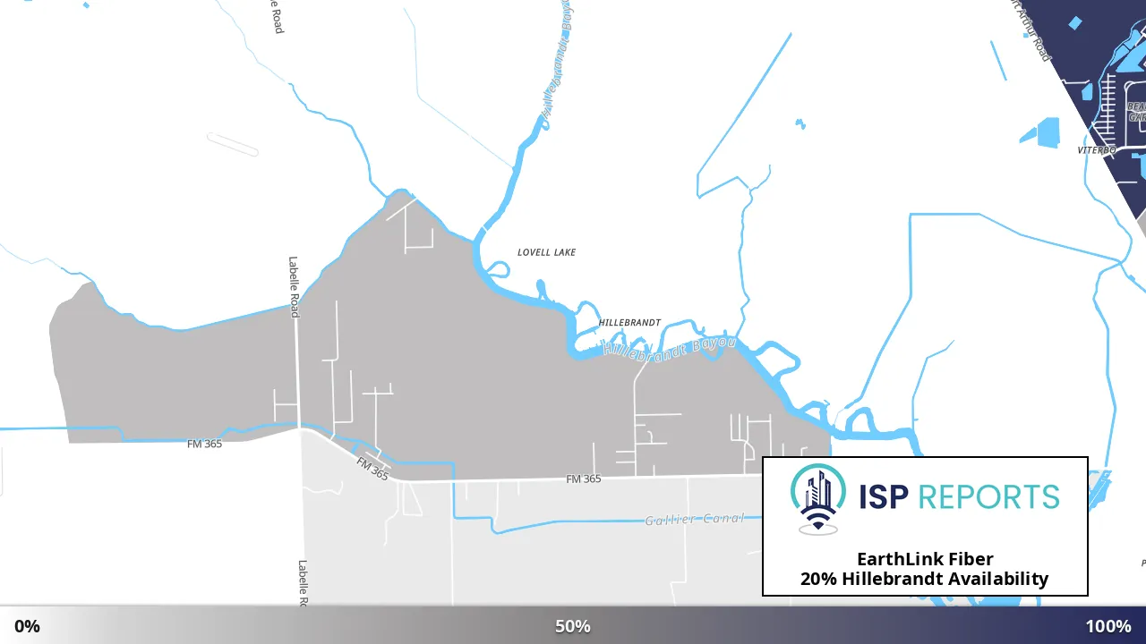 Hillebrandt, TX map of internet availability