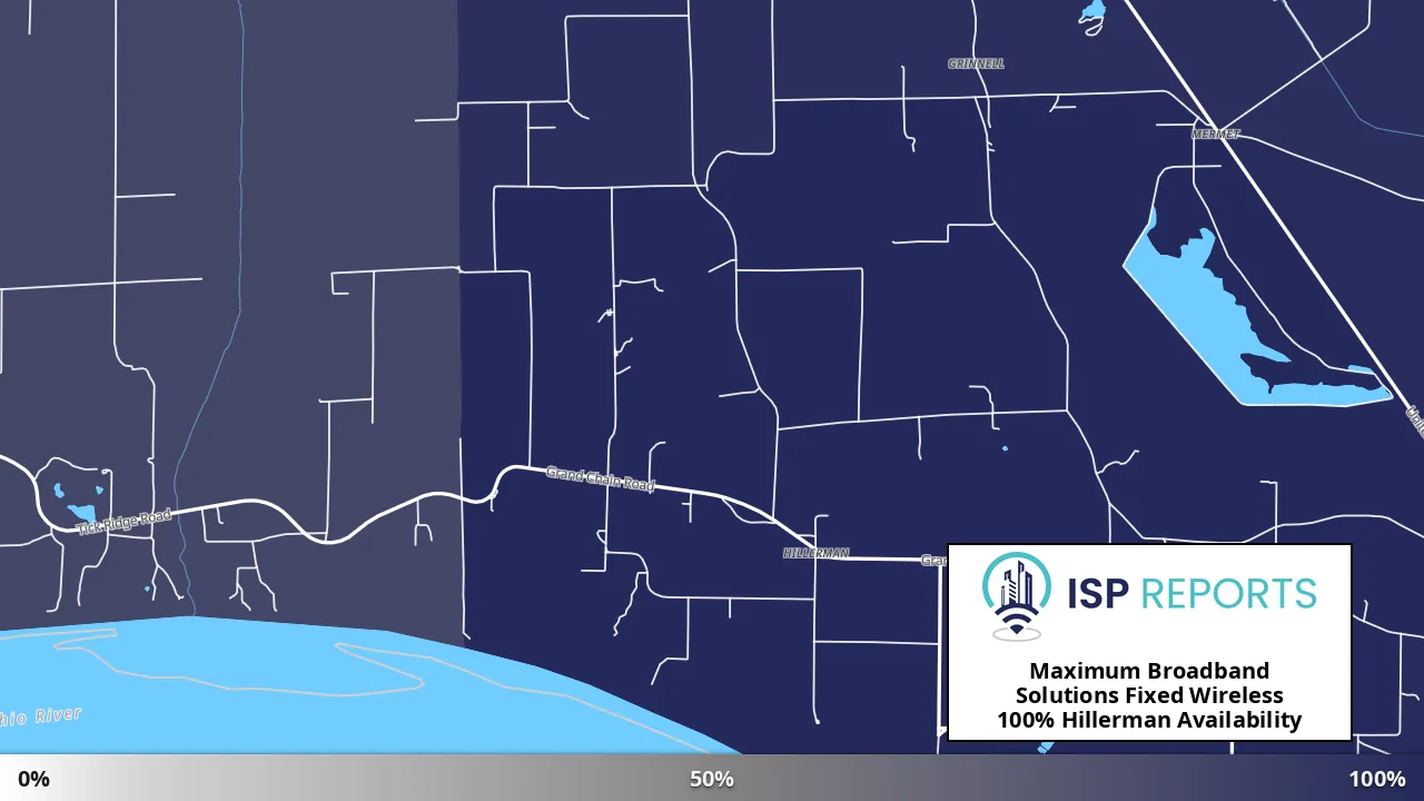 Hillerman, IL map of internet availability