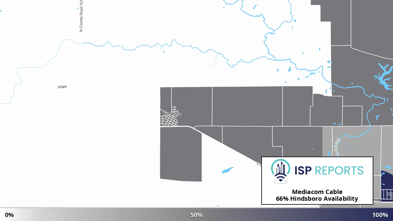 Hindsboro, IL map of internet availability