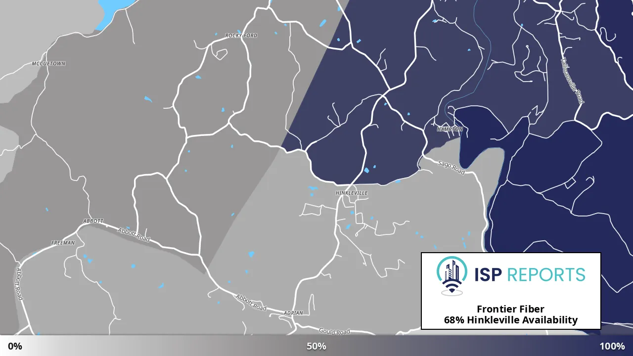 Hinkleville, WV map of internet availability