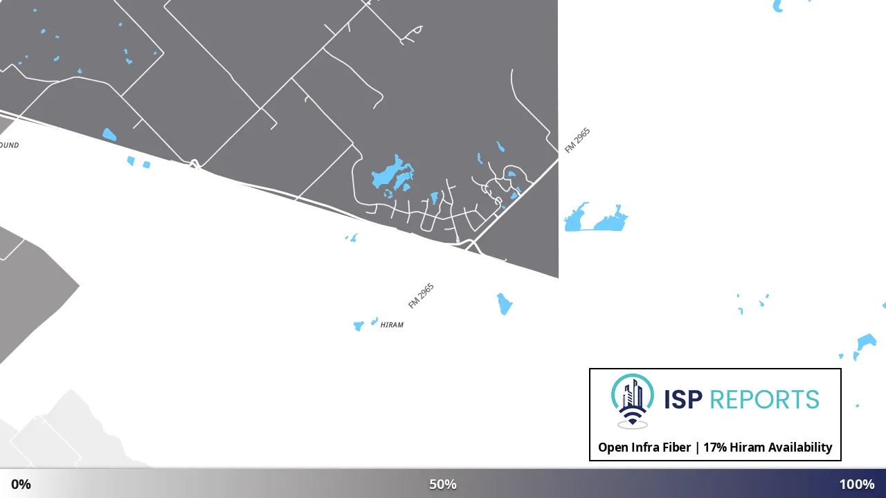 Hiram, TX map of internet availability