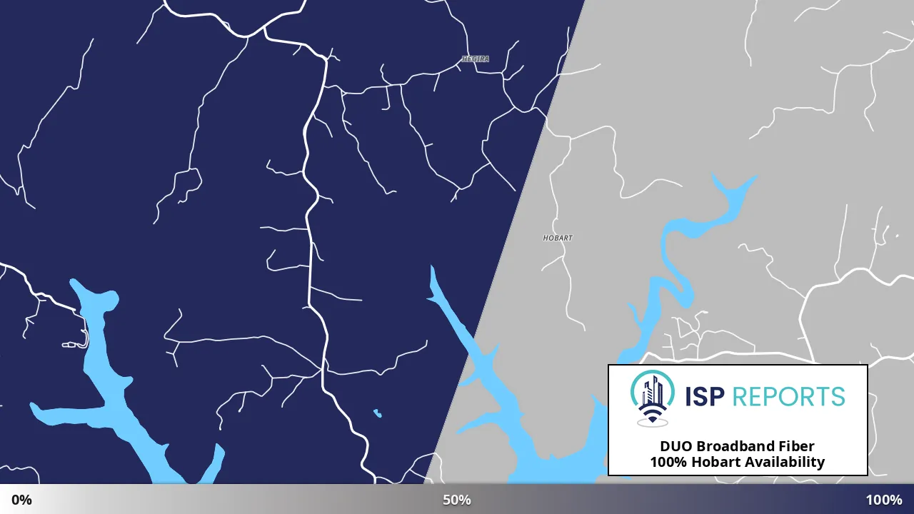 Hobart, KY map of internet availability