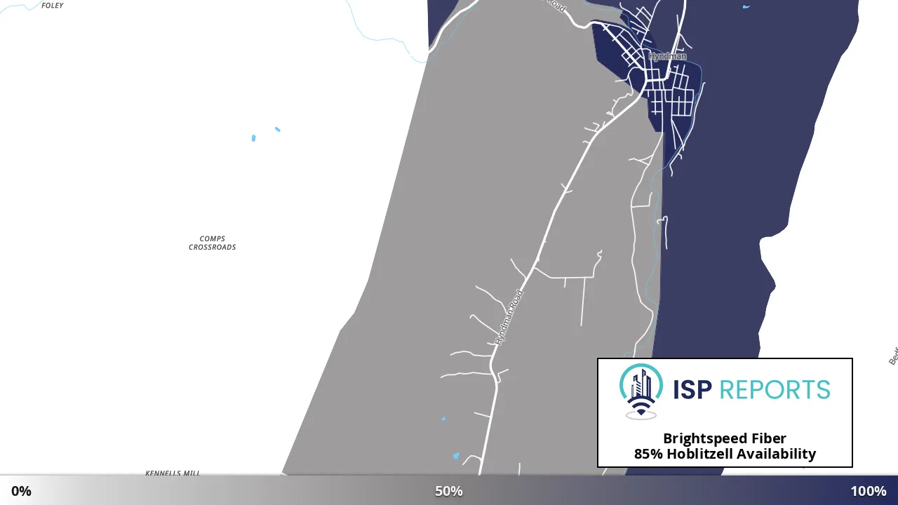 Hoblitzell, PA map of internet availability