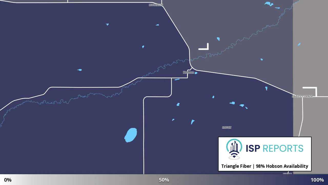 Hobson, MT map of internet availability