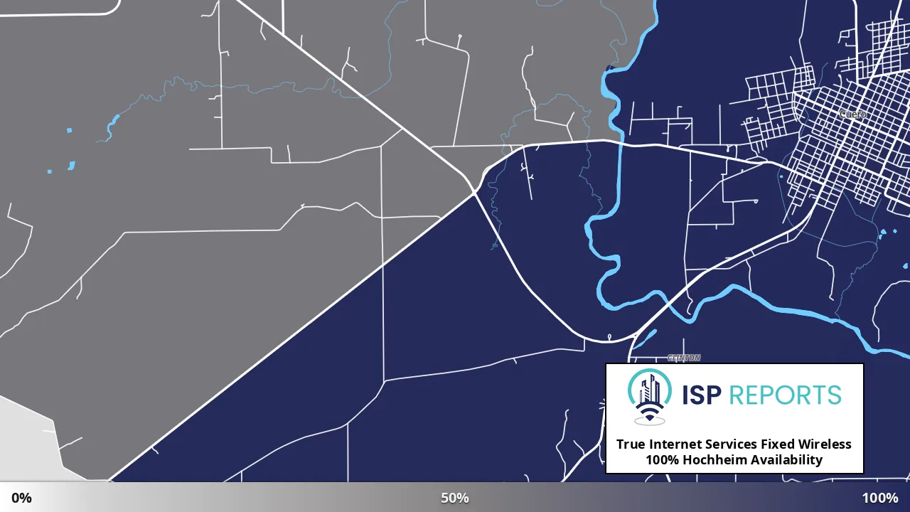 Hochheim, TX map of internet availability