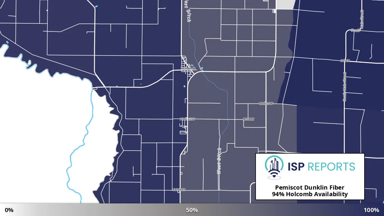 Holcomb, MO map of internet availability