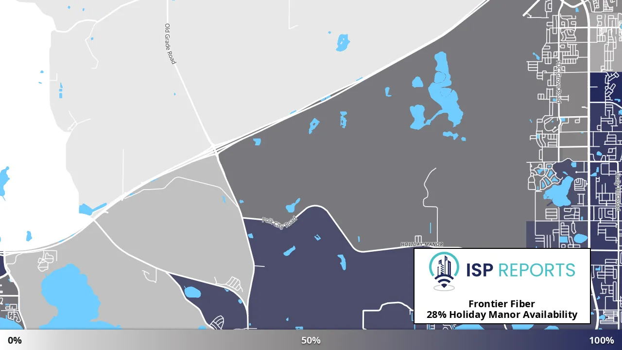 Holiday Manor, FL map of internet availability