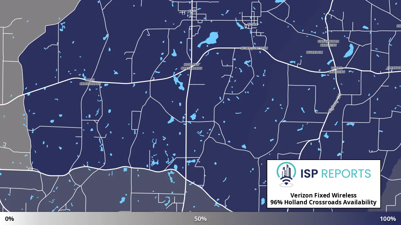 Holland Crossroads, FL map of internet availability