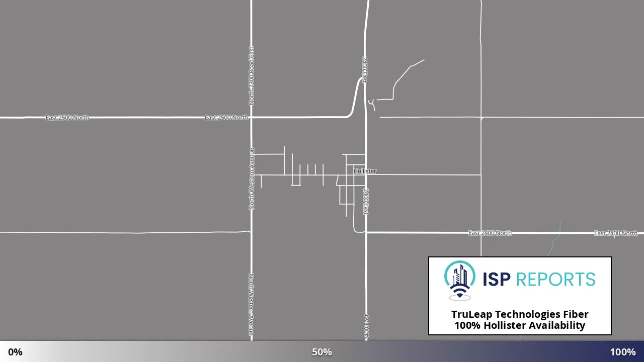 Hollister, ID map of internet availability