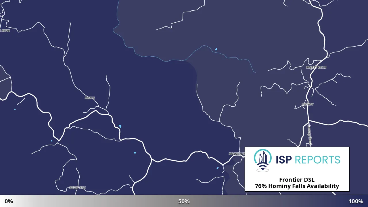 Hominy Falls, WV map of internet availability