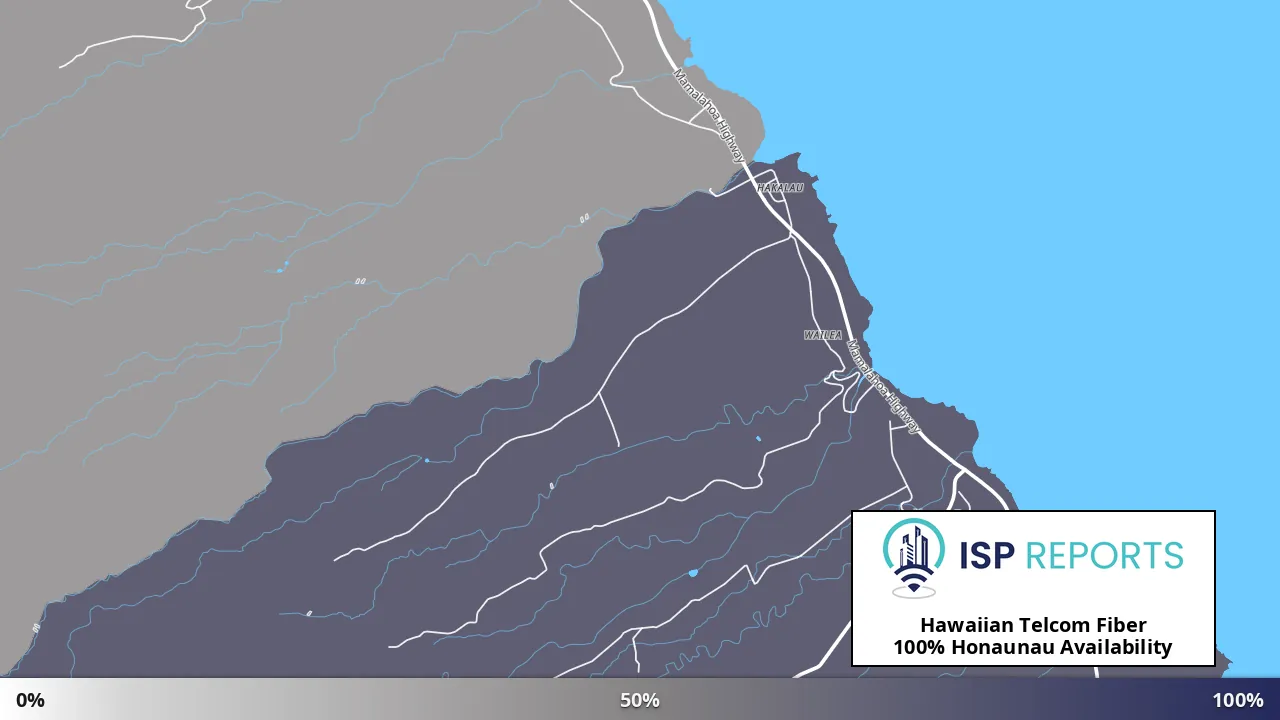 Honaunau, HI map of internet availability