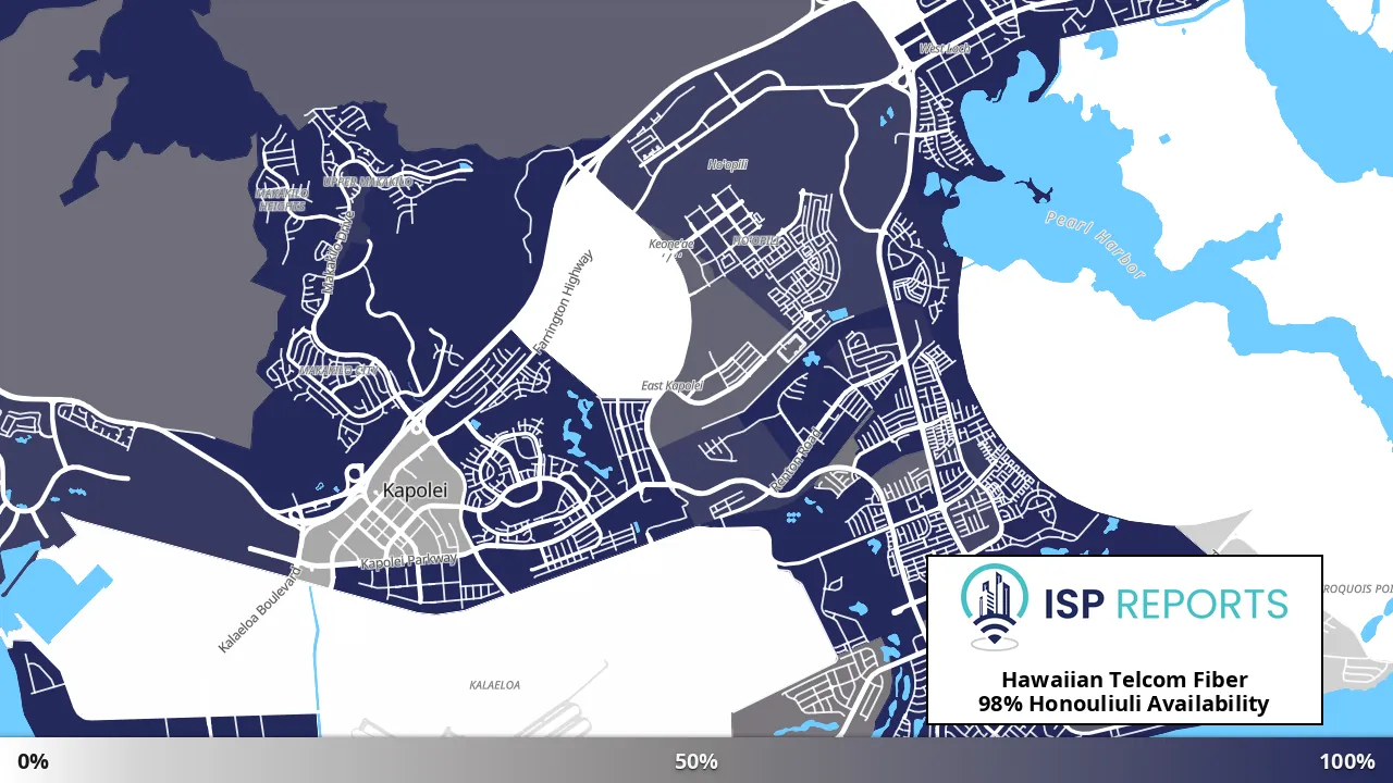 Honouliuli, HI map of internet availability