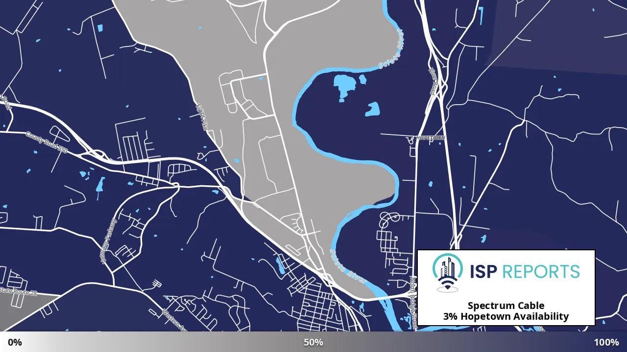 Hopetown, OH map of internet availability