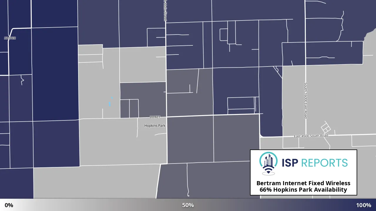 Hopkins Park, IL map of internet availability