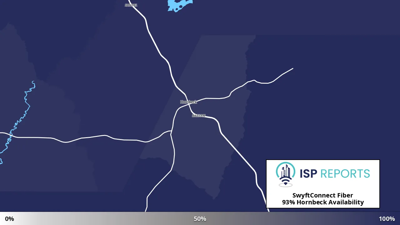 Hornbeck, LA map of internet availability