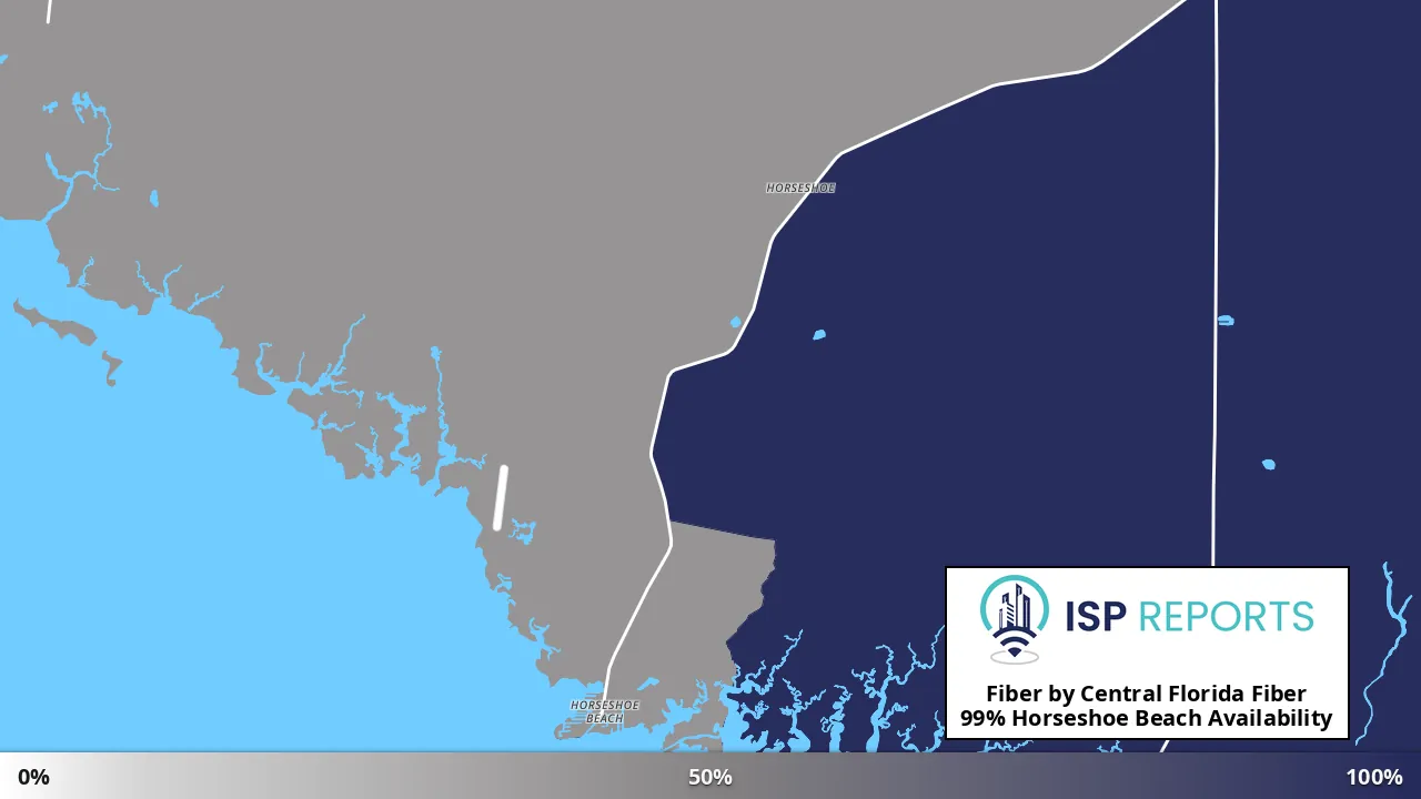 Horseshoe Beach, FL map of internet availability