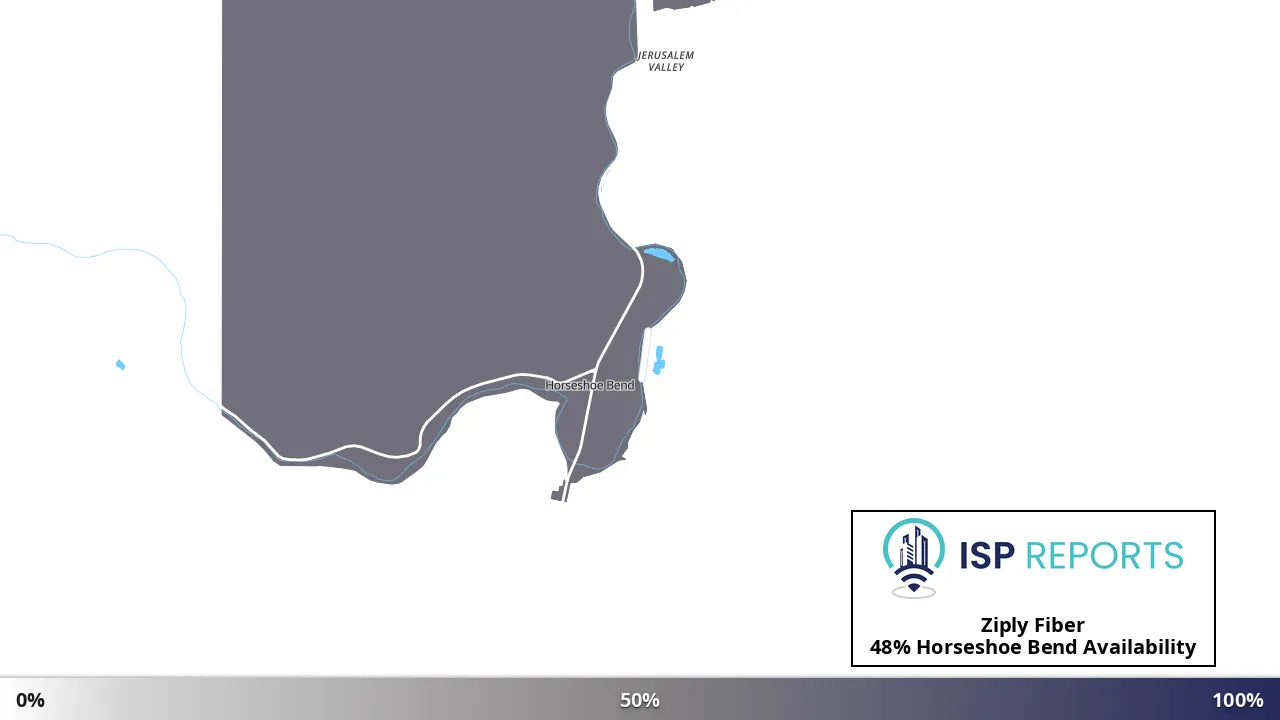 Horseshoe Bend, ID map of internet availability
