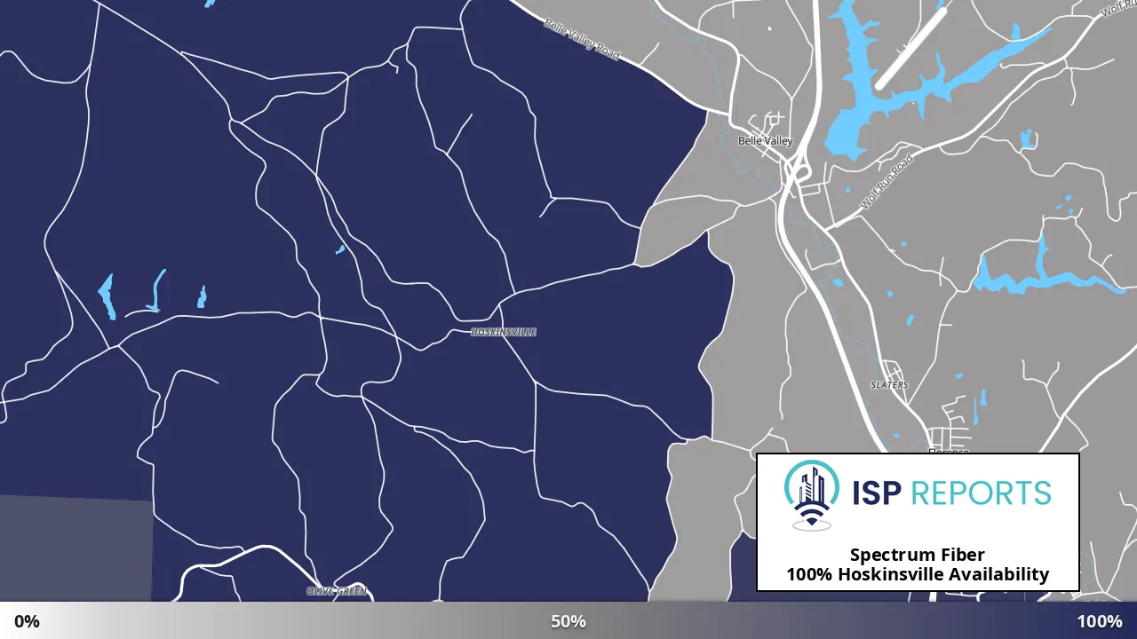 Hoskinsville, OH map of internet availability