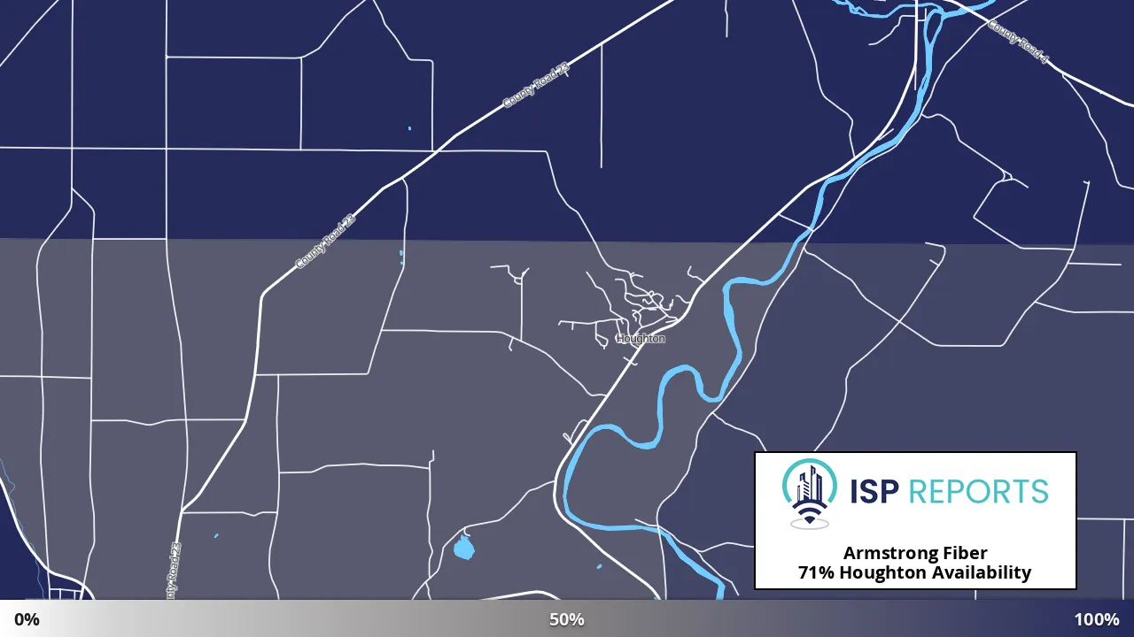 Houghton, NY map of internet availability