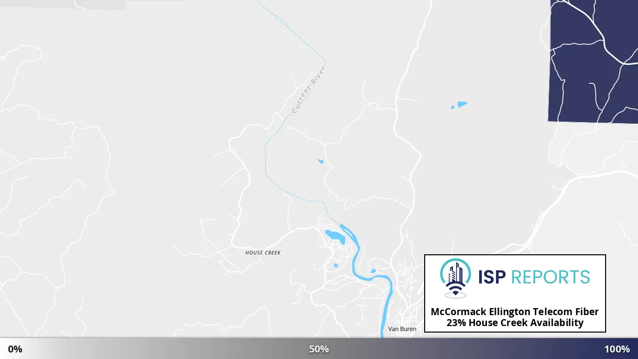 House Creek, MO map of internet availability