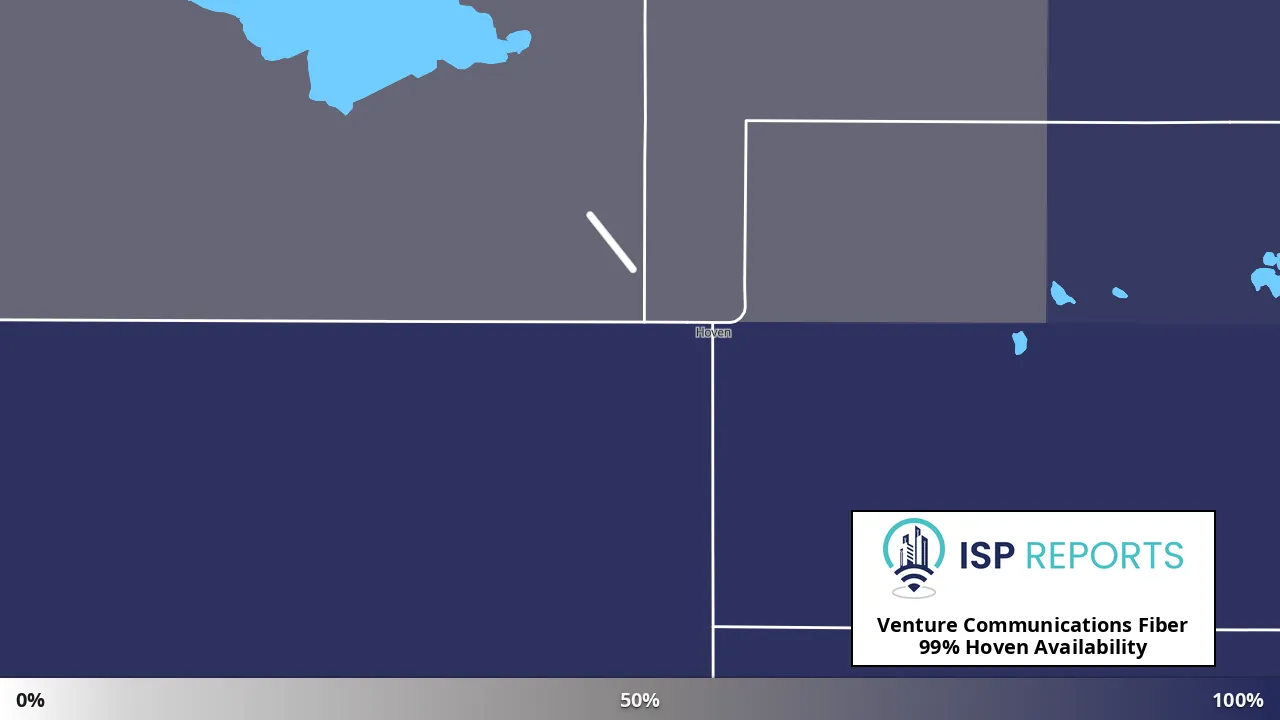 Hoven, SD map of internet availability