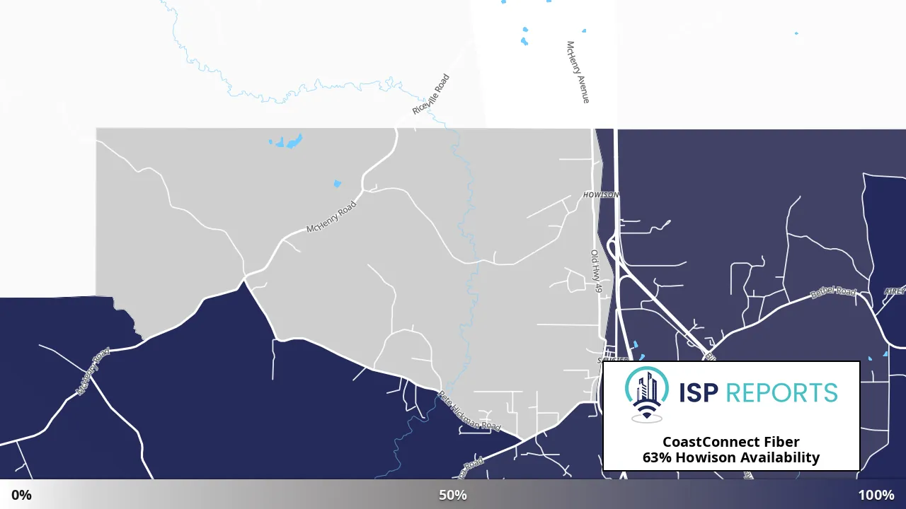 Howison, MS map of internet availability