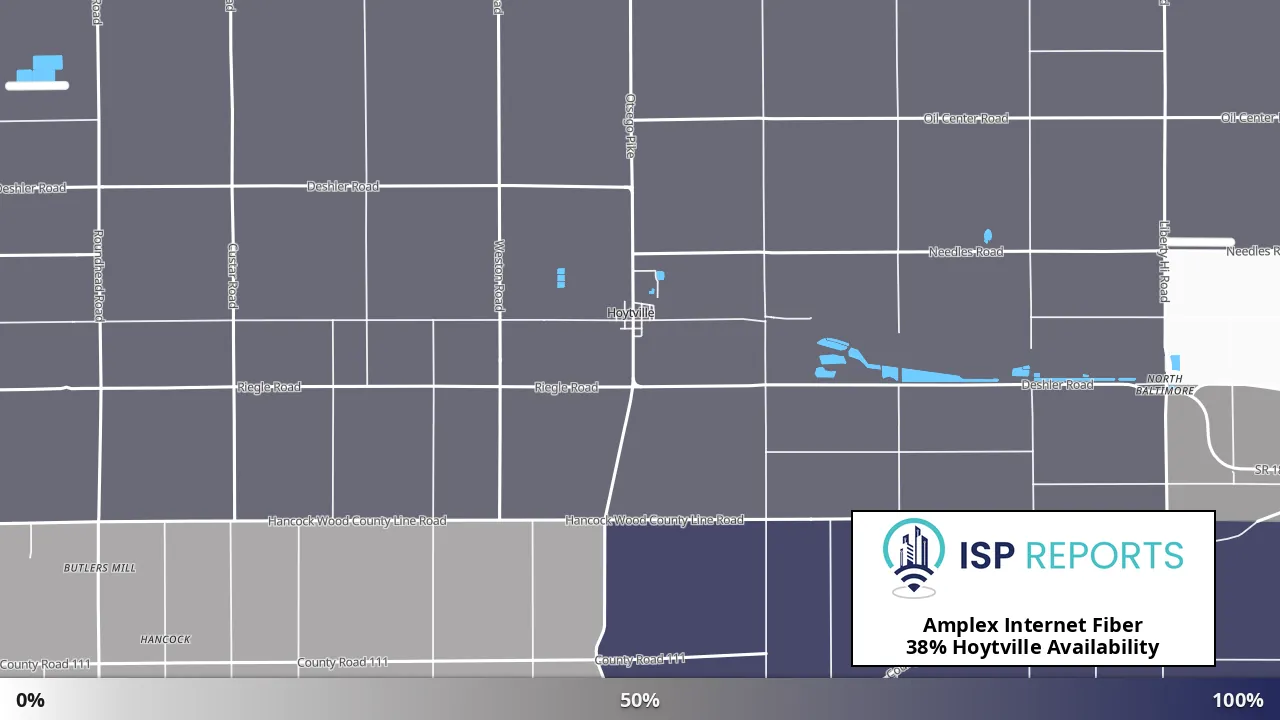 Hoytville, OH map of internet availability