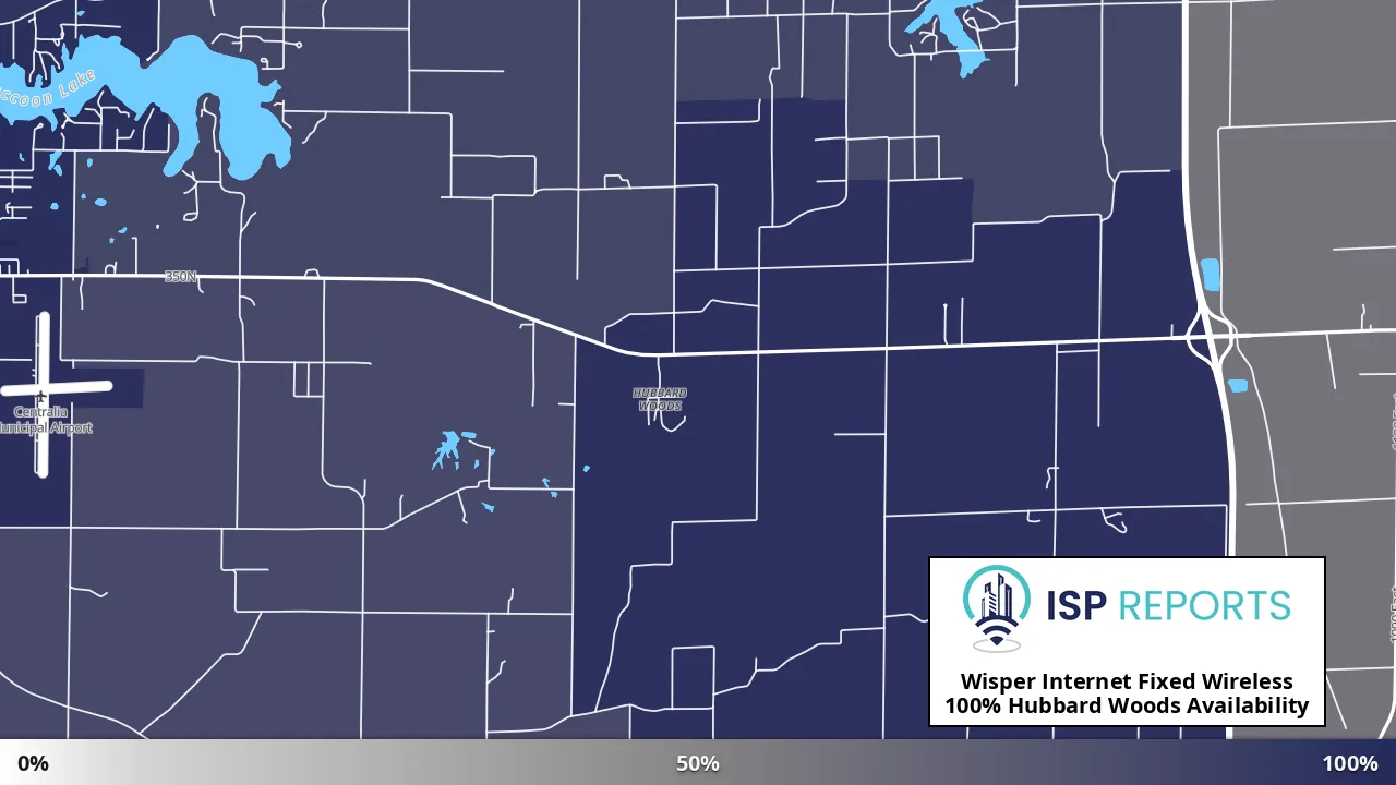 Hubbard Woods, IL map of internet availability