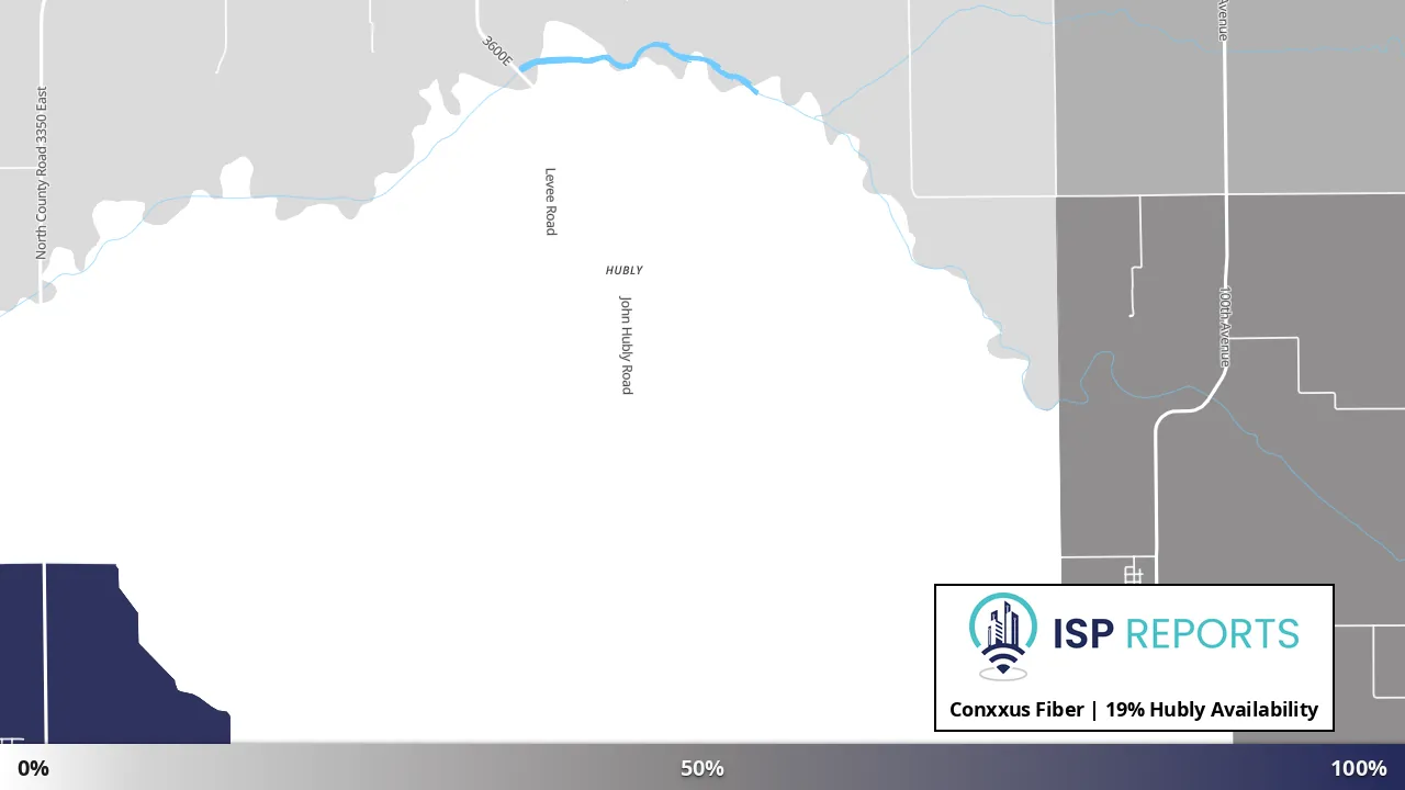 Hubly, IL map of internet availability