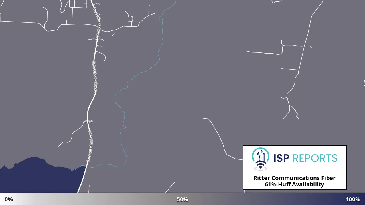 Huff, AR map of internet availability