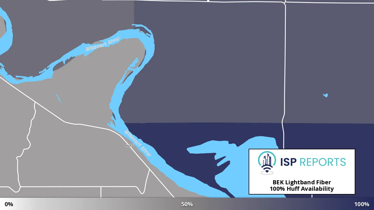 Huff, ND map of internet availability