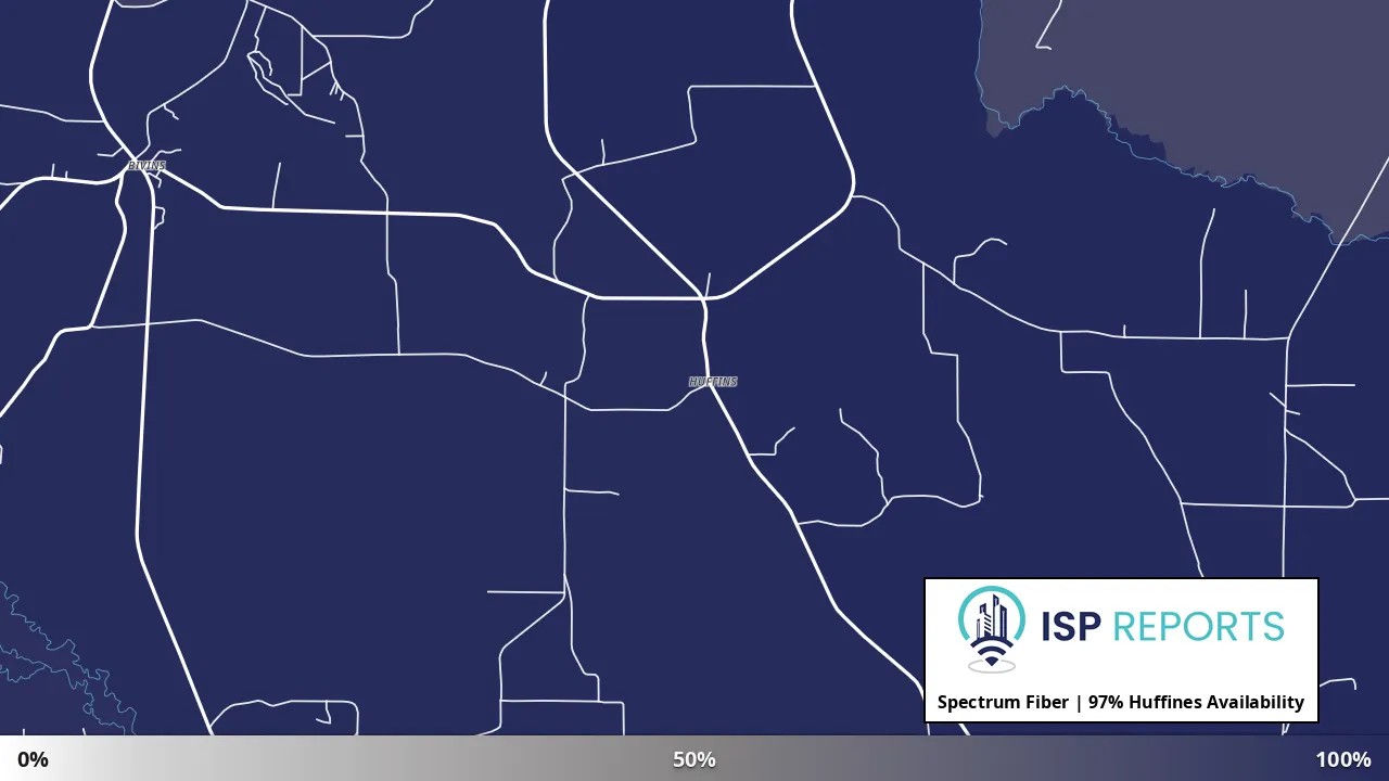 Huffines, TX map of internet availability