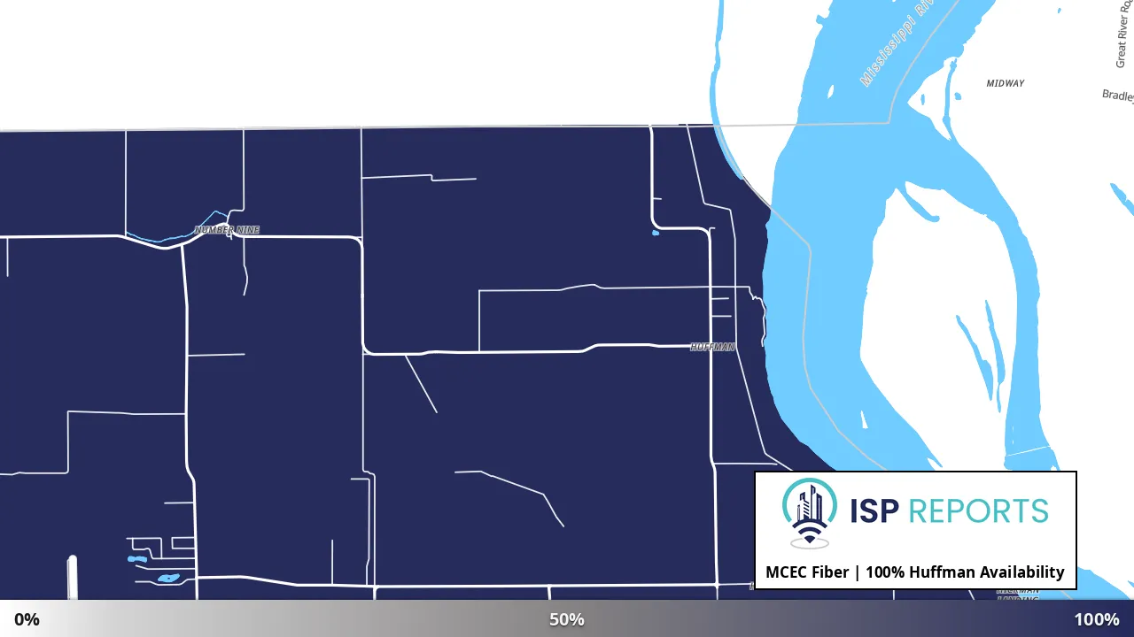 Huffman, AR map of internet availability