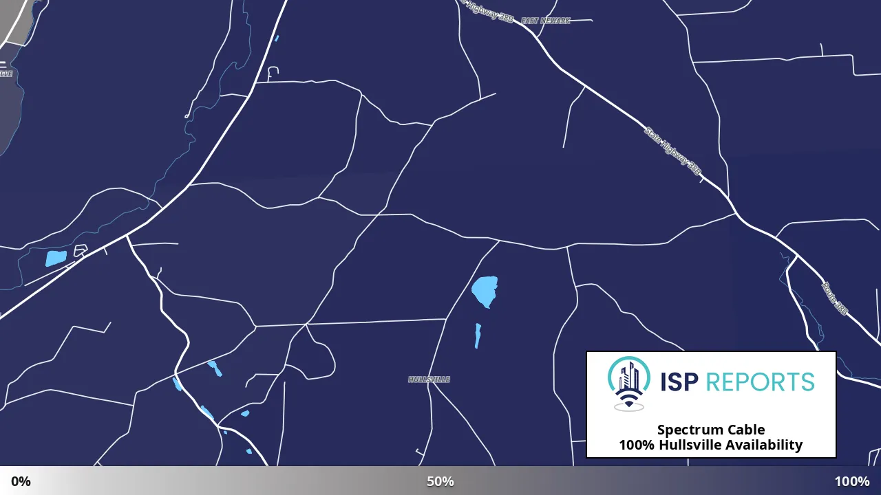 Hullsville, NY map of internet availability