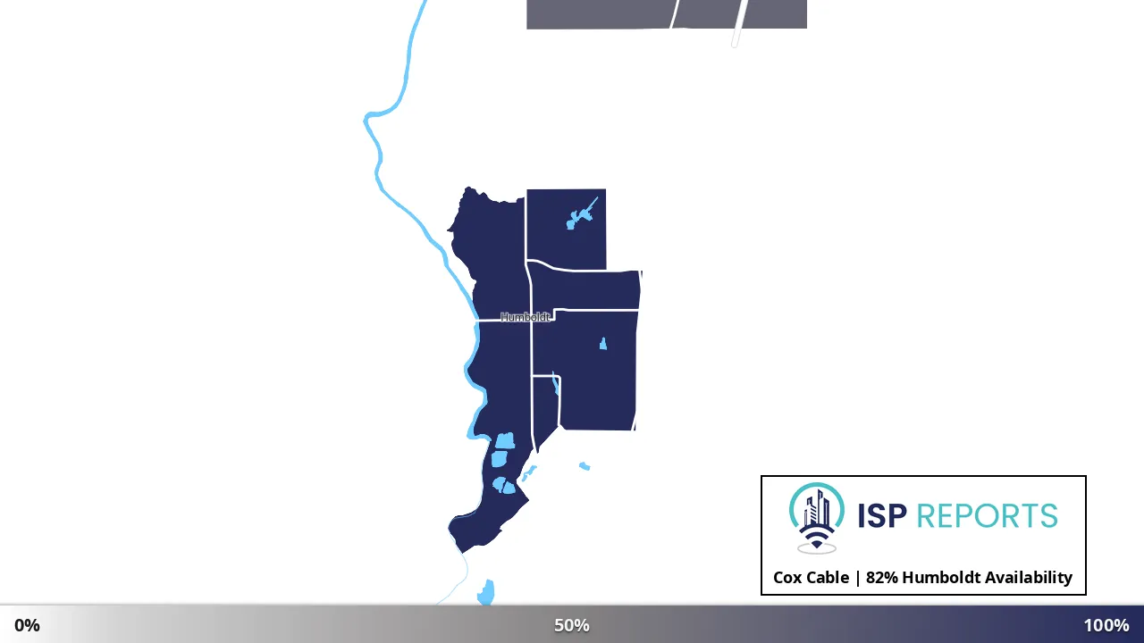 Humboldt, KS map of internet availability