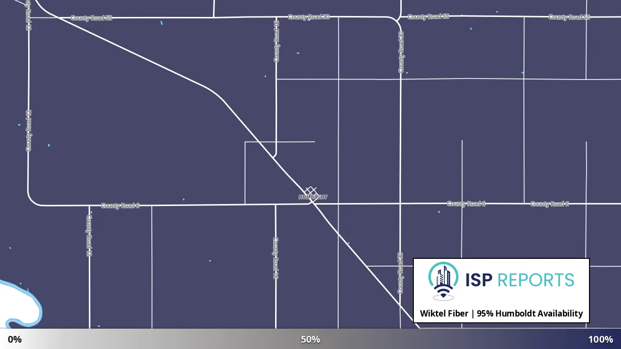 Humboldt, MN map of internet availability